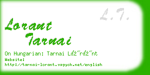 lorant tarnai business card